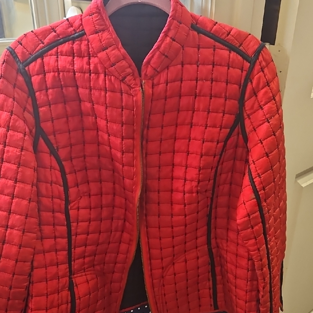 Red Quilted Women's Jacket